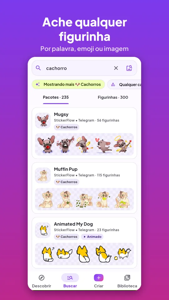 Captura de tela do StickerFlow