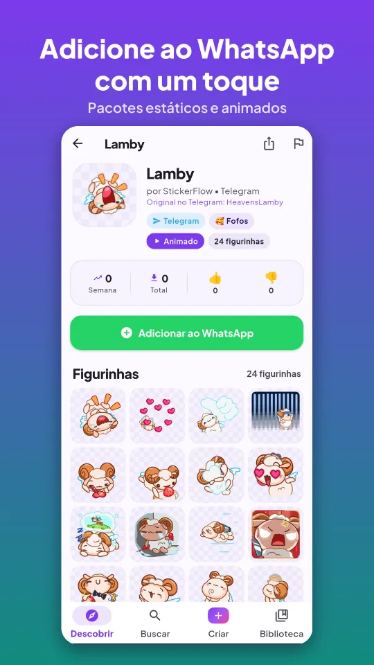 Captura de tela do StickerFlow