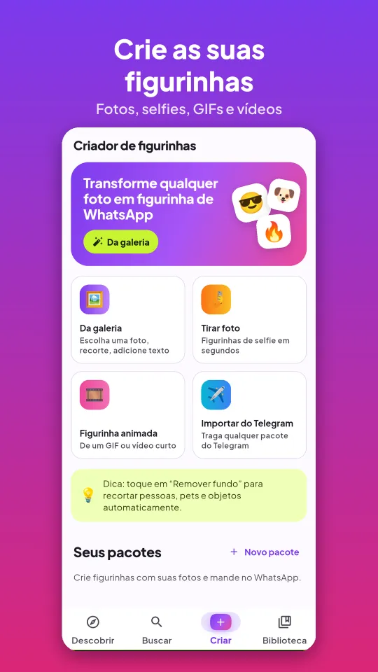 Captura de tela do StickerFlow